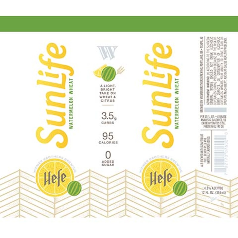 Widmer Brothers SunLife Watermelon Wheat Ale 12OZ SINGLE CAN