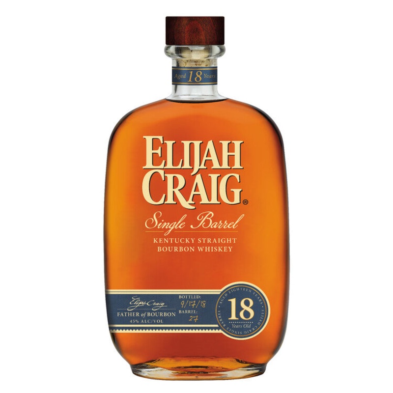 ELIJAH CRAIG STRAIGHT BOURBON SINGLE BARREL 18 YR 90 750ML 750ML