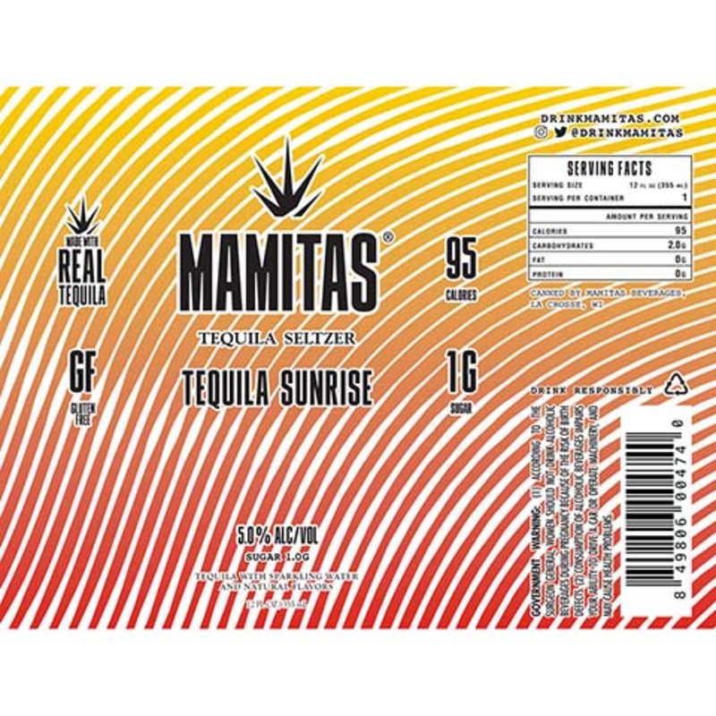Mamitas Tequila Sunrise Seltzer 12OZ SINGLE CAN