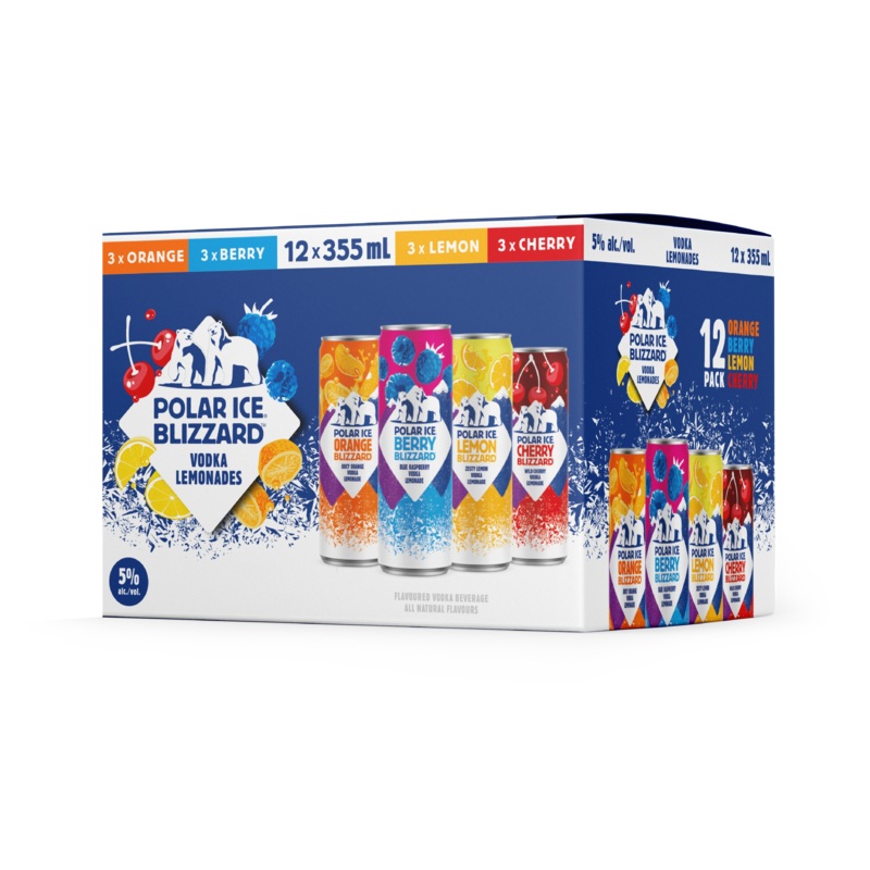 POLAR ICE BLIZZARD VARIETY PACK 355ML 12PK CAN @ Signal Hill [1056776] 4260 ml