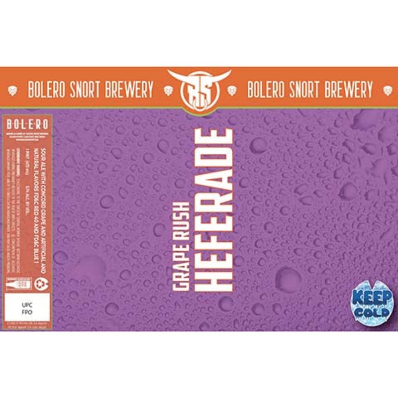 Bolero Snort Grape Rush Heferade Sour Ale 16OZ SINGLE CAN