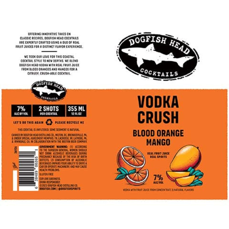 Dogfish Head Vodka Crush 12OZ SINGLE CAN