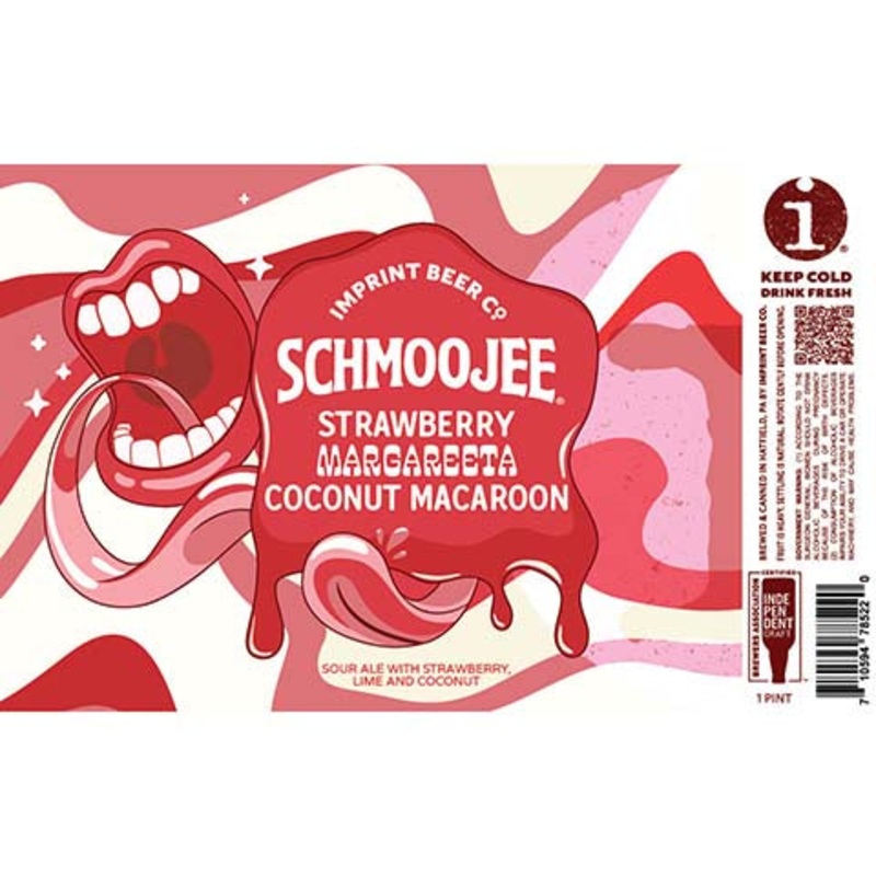 Imprint Beer Schmoojee Strawberry Margareeta Coconut Macaroon Sour Ale 16OZ SINGLE CAN