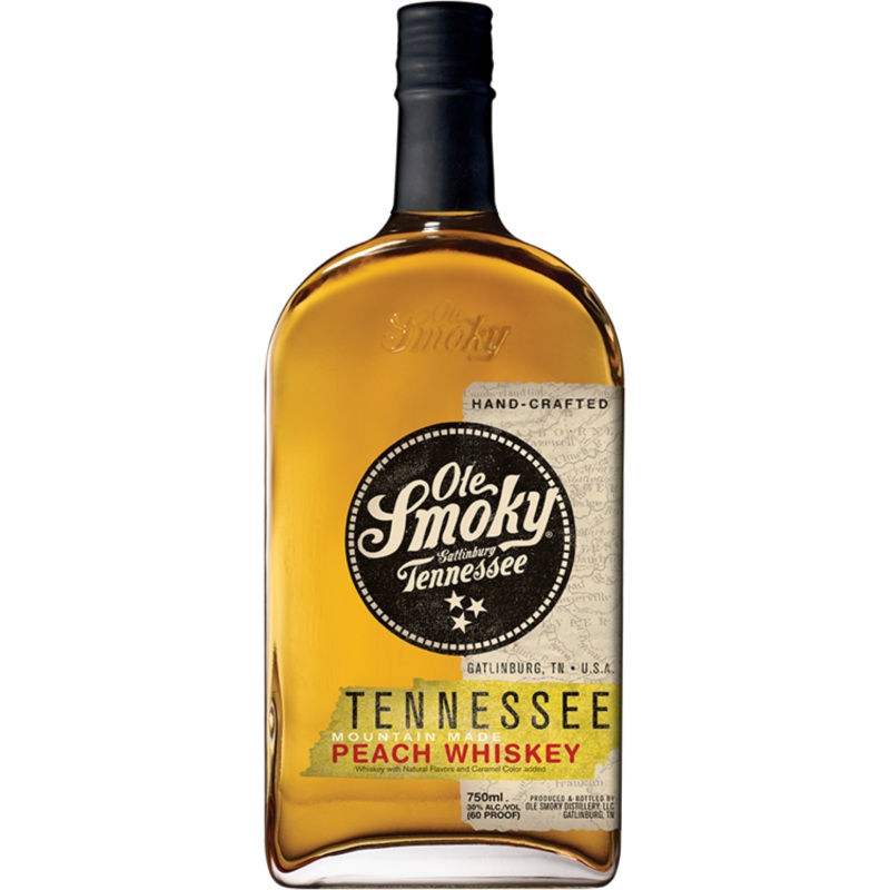 OLE SMOKY PEACH FLAVORED WHISKEY MOUNTAIN MADE 60 750ML 750ML