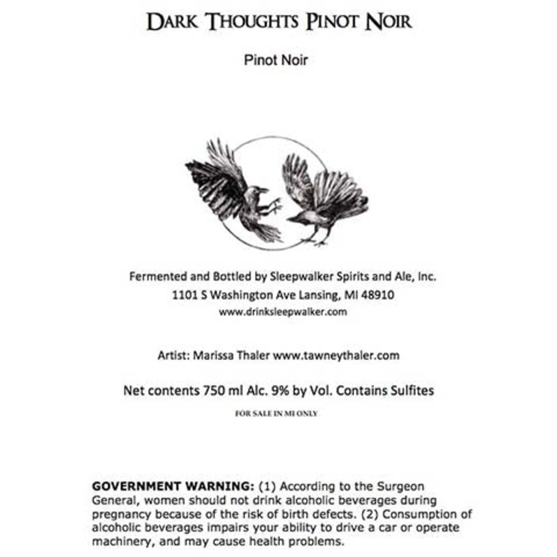 Sleepwalker Dark Thoughts Pinot Noir 750ML BTL