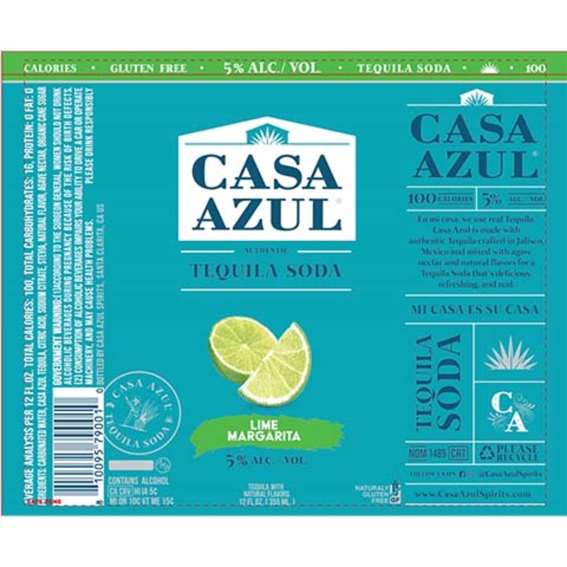 Casa Azul Lime Margarita 12OZ SINGLE BTL