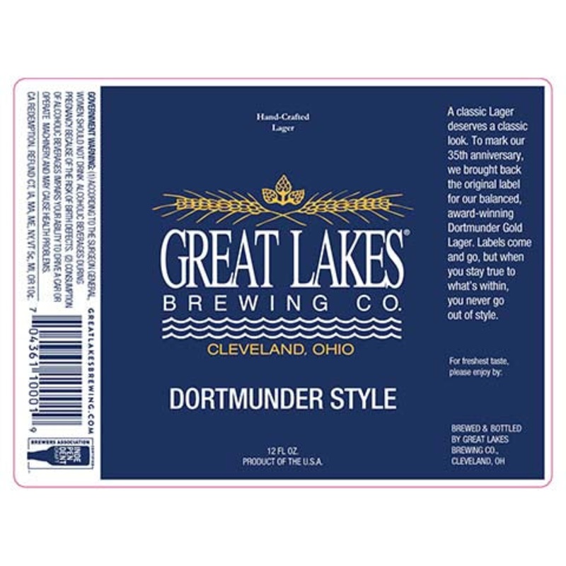 Great Lakes Dortmunder Lager 12OZ SINGLE BTL