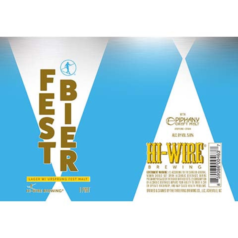 Hi-Wire Brewing Festbier Lager 16OZ SINGLE CAN