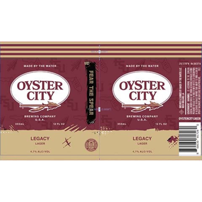 Oyster City Legacy Lager 12OZ SINGLE CAN