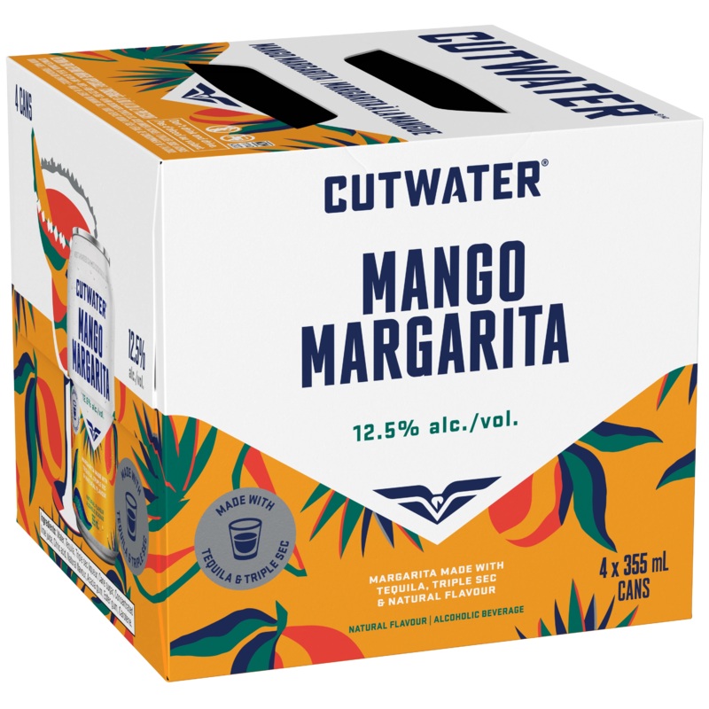 CUTWATER TEQUILA MANGO MARGARITA 355ML 4PK CAN @ Lethbridge [1055772] 1420 ml