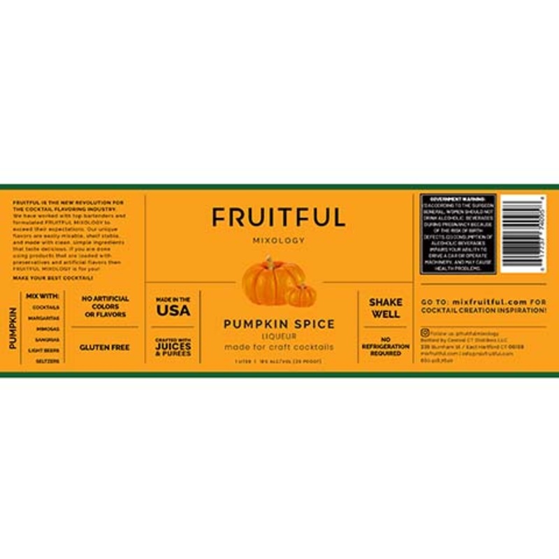 Fruitful Mixology Pumpkin Spice Liqueur 1L BTL