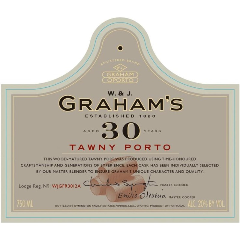 GRAHAM’S 30 YEAR OLD TAWNY PORT 750 mL