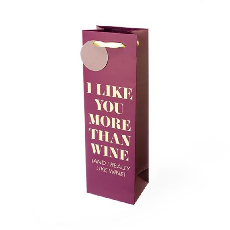 “I Like You More Than Wine” Wine Gift Bag