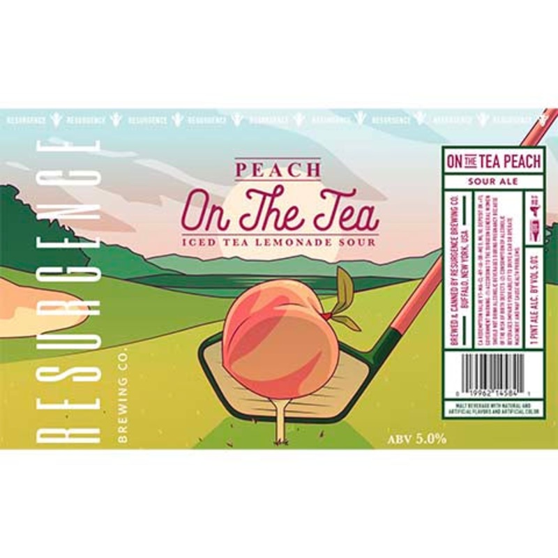 Resurgence Peach On The Tea Iced Tea Lemonade Sour 16OZ SINGLE CAN
