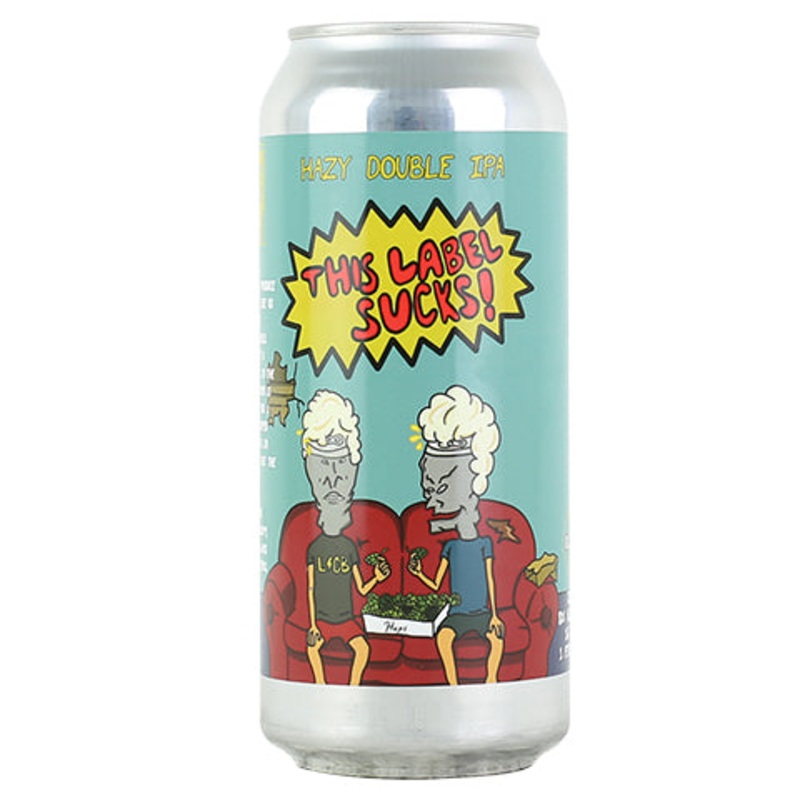 Local Craft Beer This Label Sucks! Hazy DIPA 16OZ SINGLE CAN