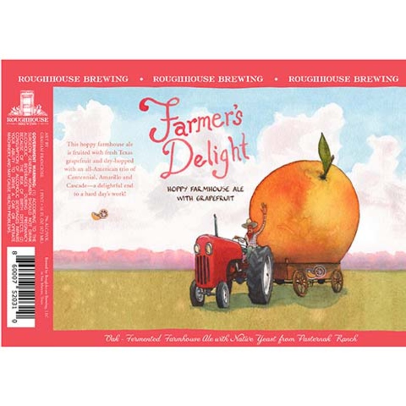 Roughhouse Farmer’s Delight Farmhouse Ale 16OZ SINGLE CAN