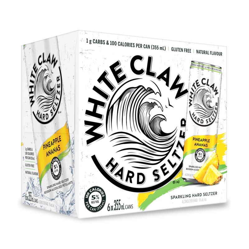 WHITE CLAW HARD SELTZER PINEAPPLE 355ML 6PK CAN @ Township [1038927] 2130 ml