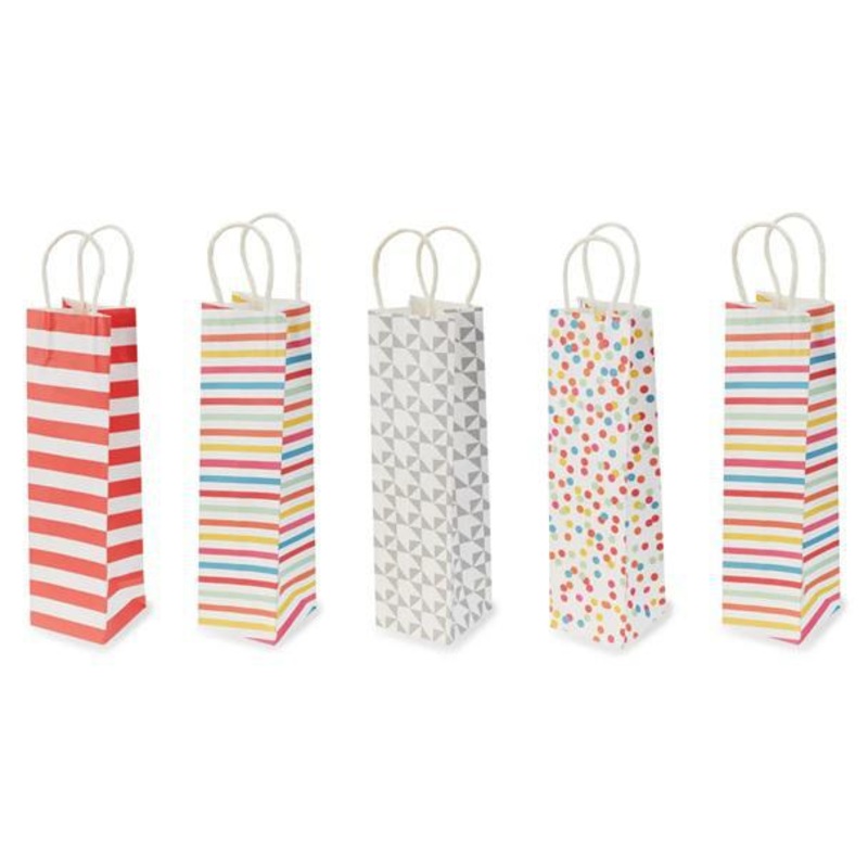 Gift Bag Assortment 5 Single bottle bags 9913