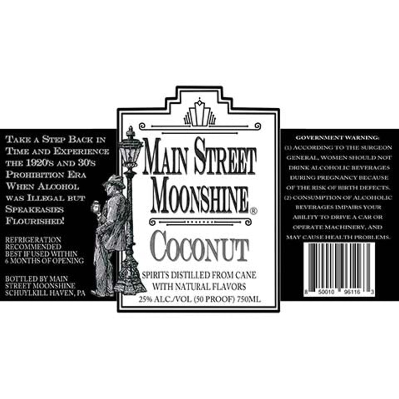 Main Street Moonshine Coconut 750ML BTL
