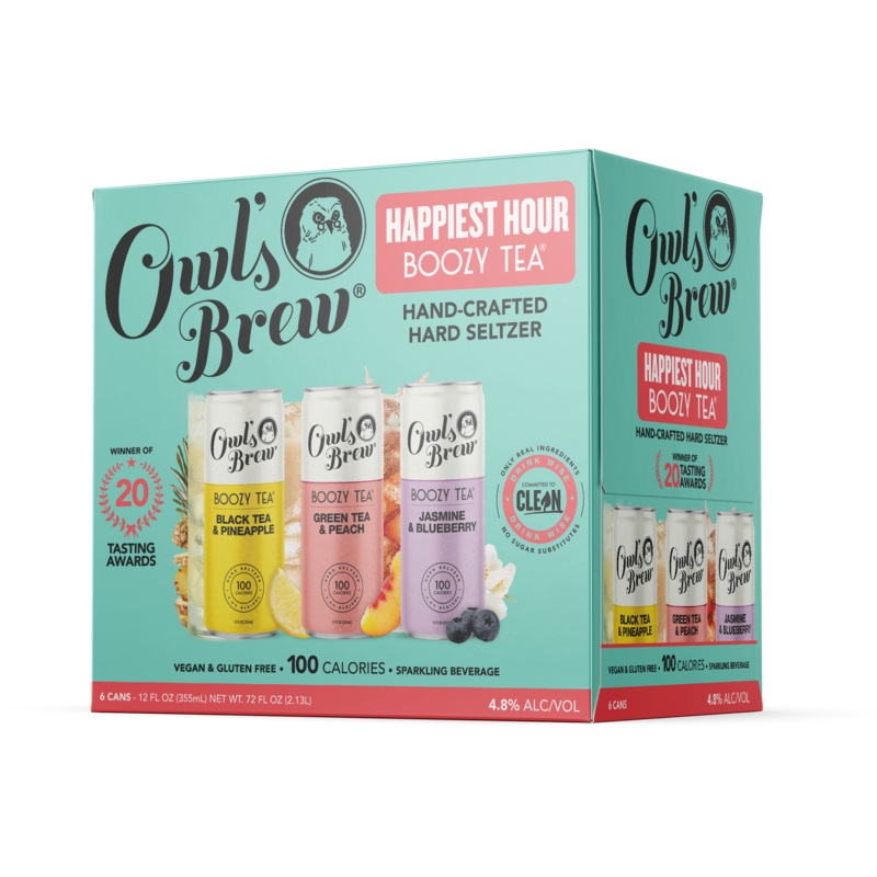 Owl’s Brew Happiest Hour Mix Pack 24 – 12oz Cans, 6 Pack