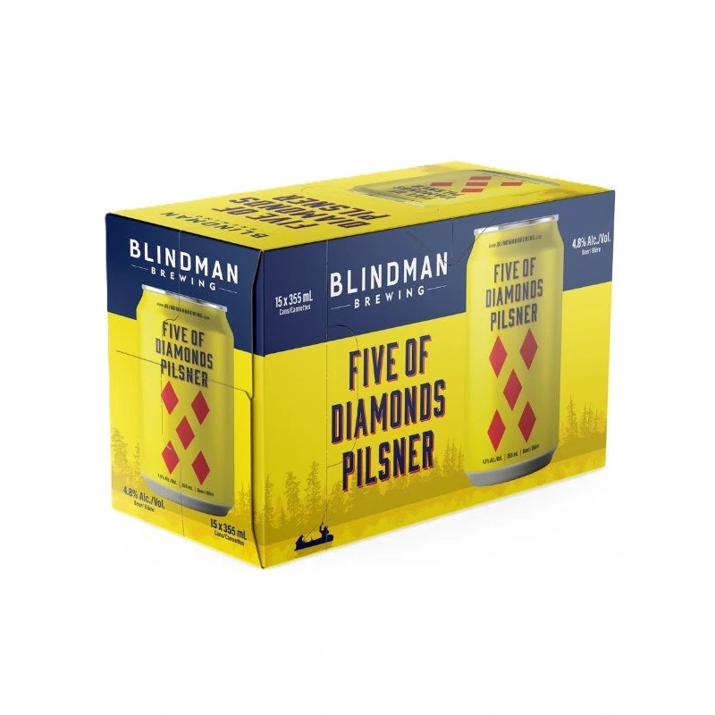 BLINDMAN FIVE OF DIAMONDS PILSNER 355ML 15PK CAN @ Deerfoot City [1058666] 5325 ml