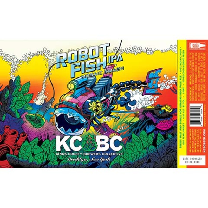 Kings County Brewers Collective Robot Fish: Mosaic Smash IPA 16OZ SINGLE CAN