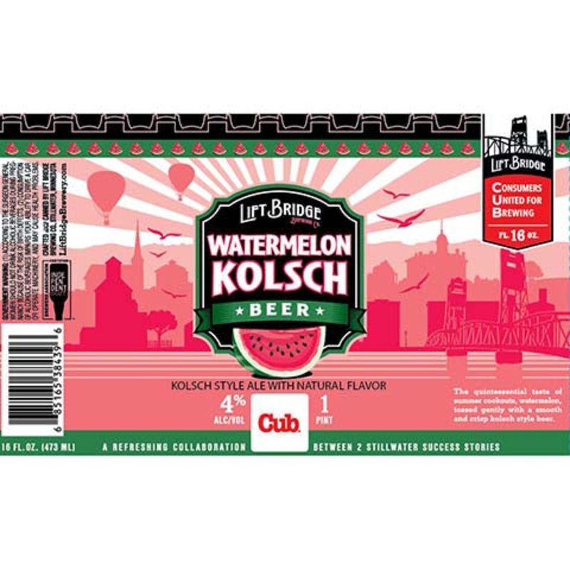 Lift Bridge Watermelon Kolsch Beer 16OZ SINGLE CAN