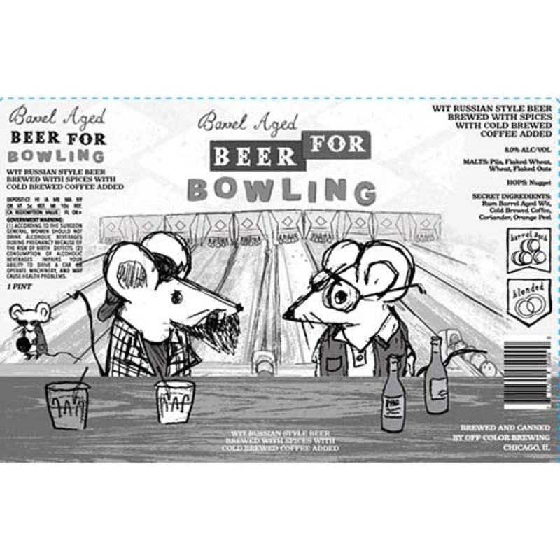 Off Color Barrel Aged Beer for Bowling 16OZ SINGLE CAN