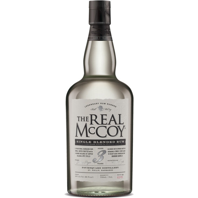 THE REAL MCCOY AGED RUM SINGLE BLENDED 3 YR 80 750ML 750ML