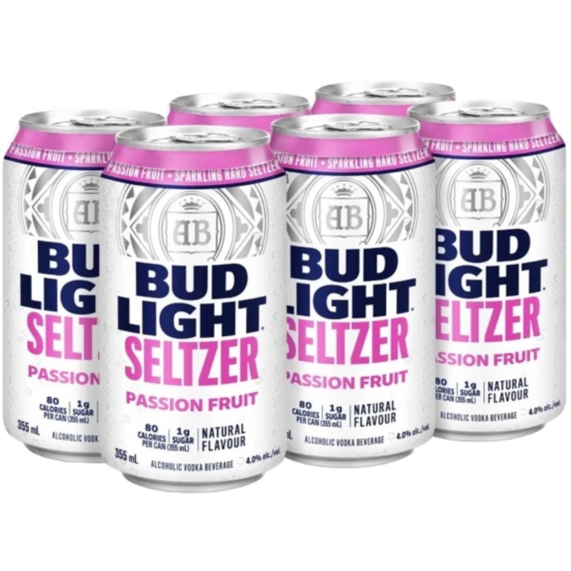 BUD LIGHT SELTZER PASSIONFRUIT 355ML 6PK CAN @ Lethbridge [1038845] 2130 ml