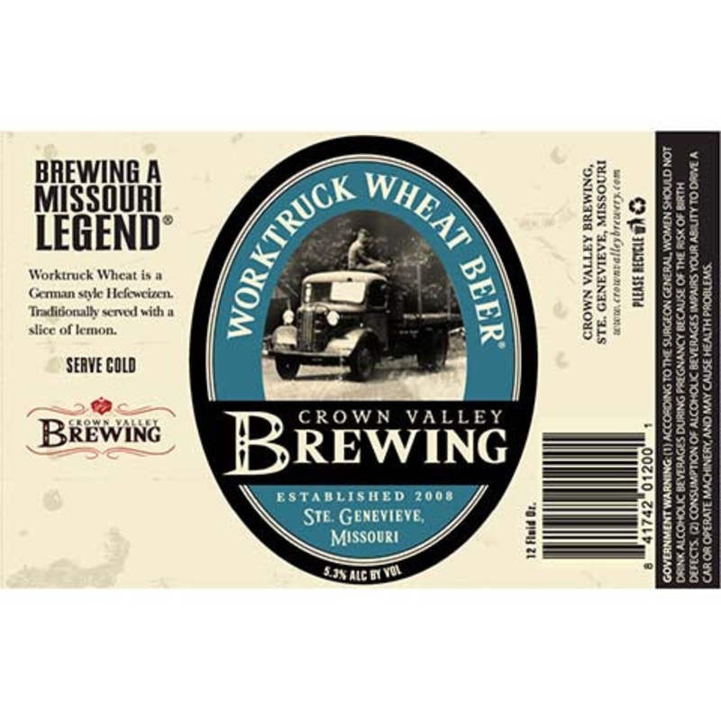 Crown Valley Worktruck Wheat Beer 12OZ SINGLE BTL