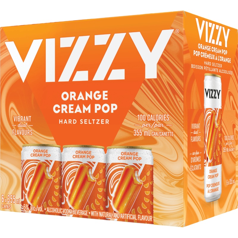 VIZZY HARD SELTZER ORANGE CREAM POP 355ML 6PK CAN @ Airdrie [1056057] 2130 ml