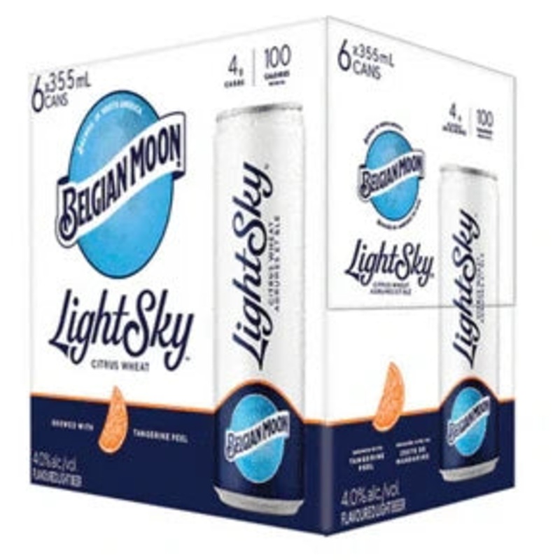 BLUE MOON LIGHT SKY WHEAT ALE 355ML 6PK CAN @ Township [1023837] 2130 ml