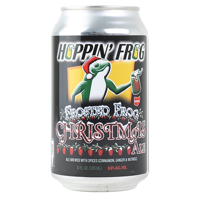 Hoppin’ Frog Frosted Frog Christmas Ale 12OZ SINGLE CAN