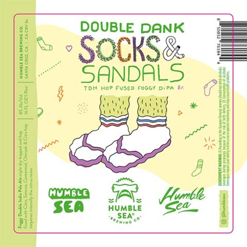 Humble Sea Double Dank Socks & Sandals Foggy DIPA 16OZ SINGLE CAN