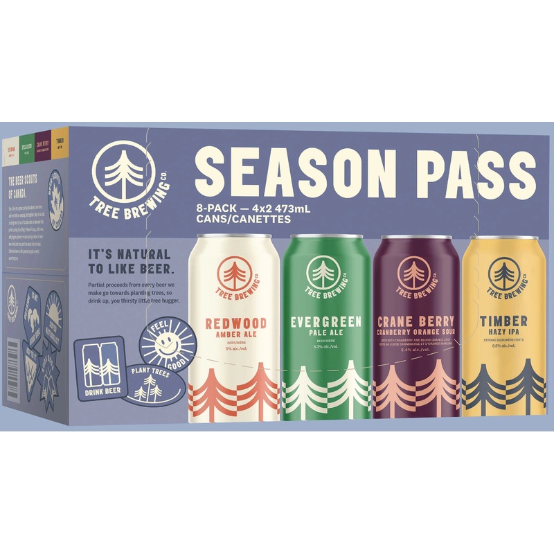 TREE BREW SEASON PASS 473ML 8PK CAN @ Deerfoot City [1042595] 3784 ml
