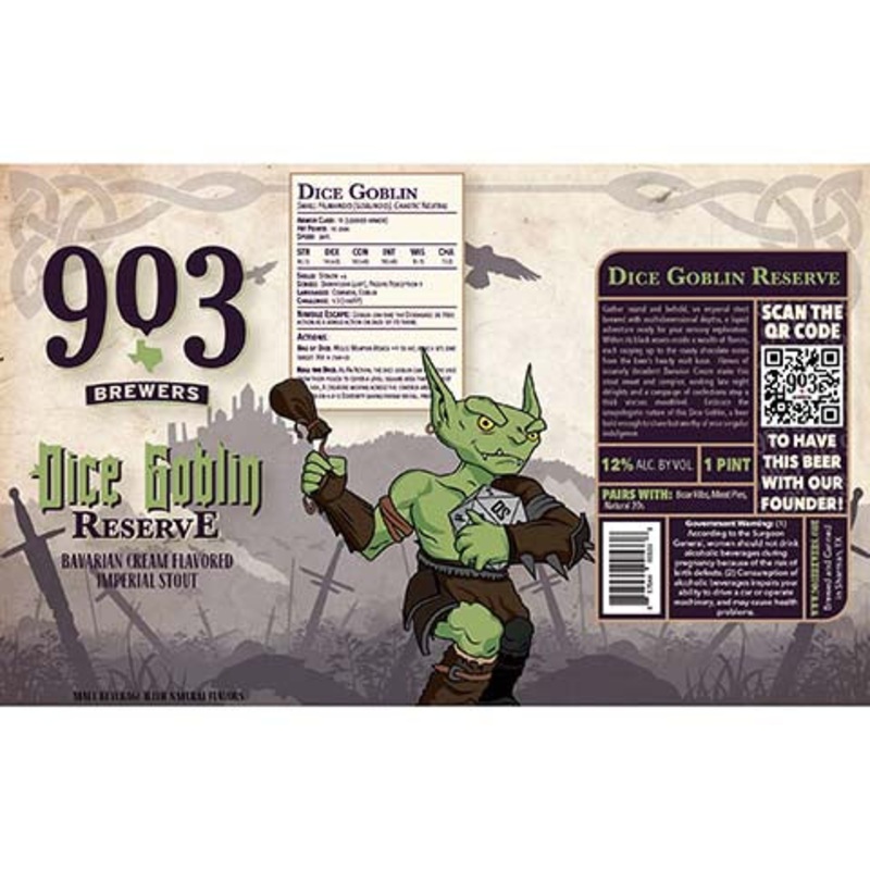 903 Brewers Dice Goblin Reserve Imperial Stout 16OZ SINGLE CAN
