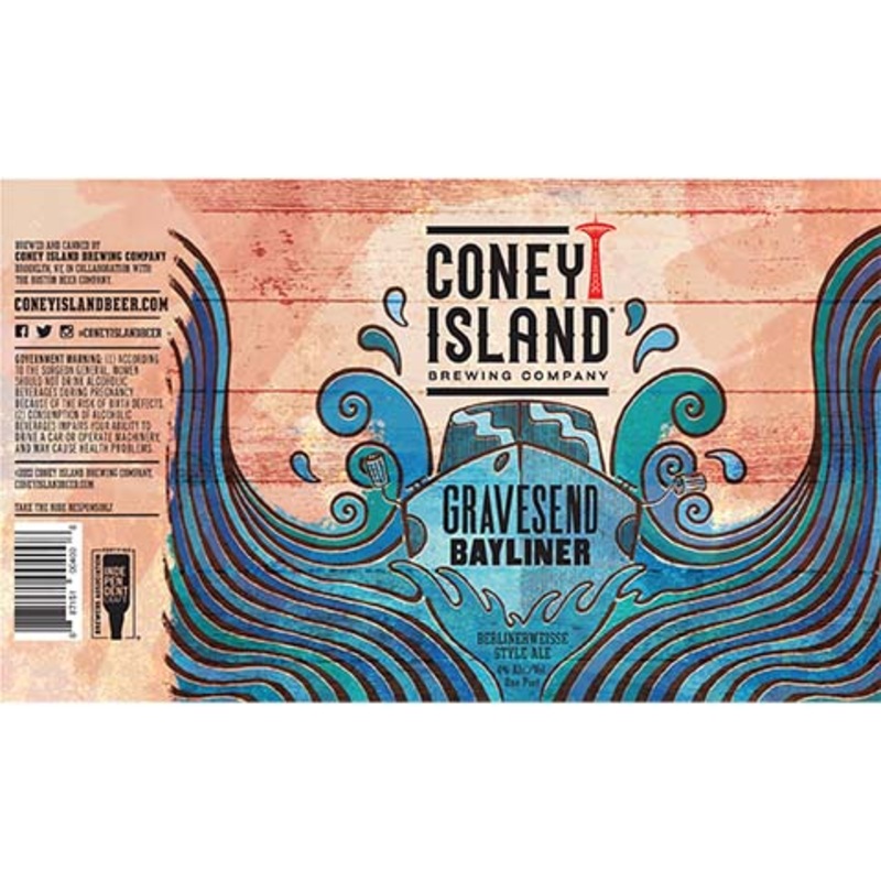Coney Island Gravesend Bayliner Berliner Weisse Ale 16OZ SINGLE CAN