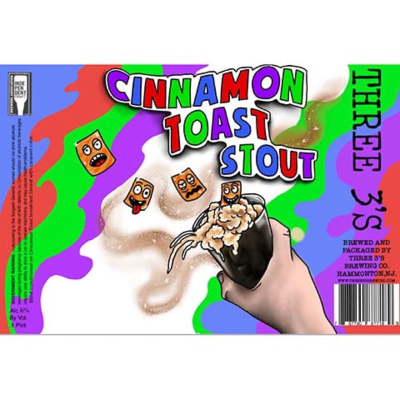Three 3’s Cinnamon Toast Stout 16OZ SINGLE CAN