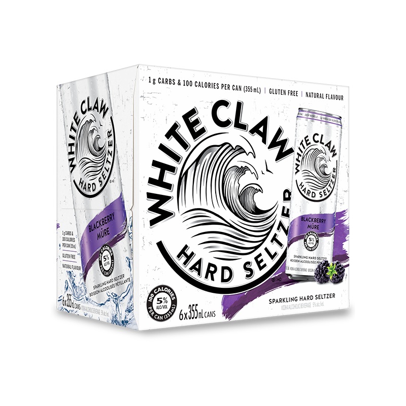 WHITE CLAW HARD SELTZER BLACKBERRY 355ML 6PK CAN @ Lethbridge [1045526] 2130 ml