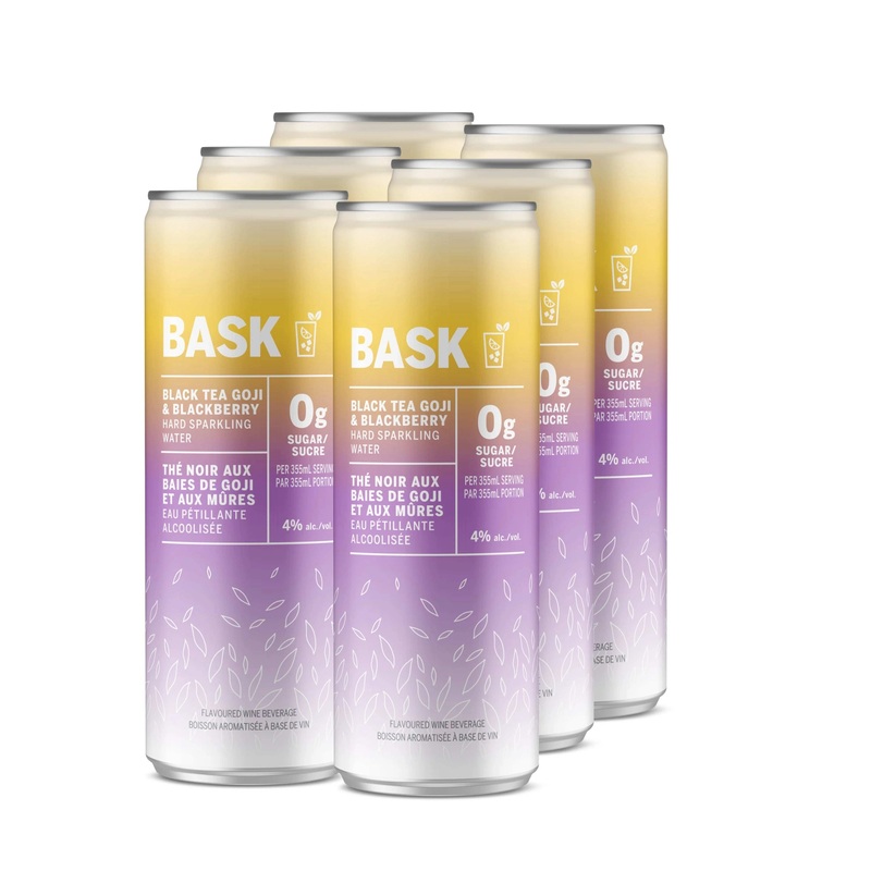 BASK BLACK TEA GOJI & BLACKBERRY 355ML 6PK CAN @ Airdrie [1039296] 2130 ml