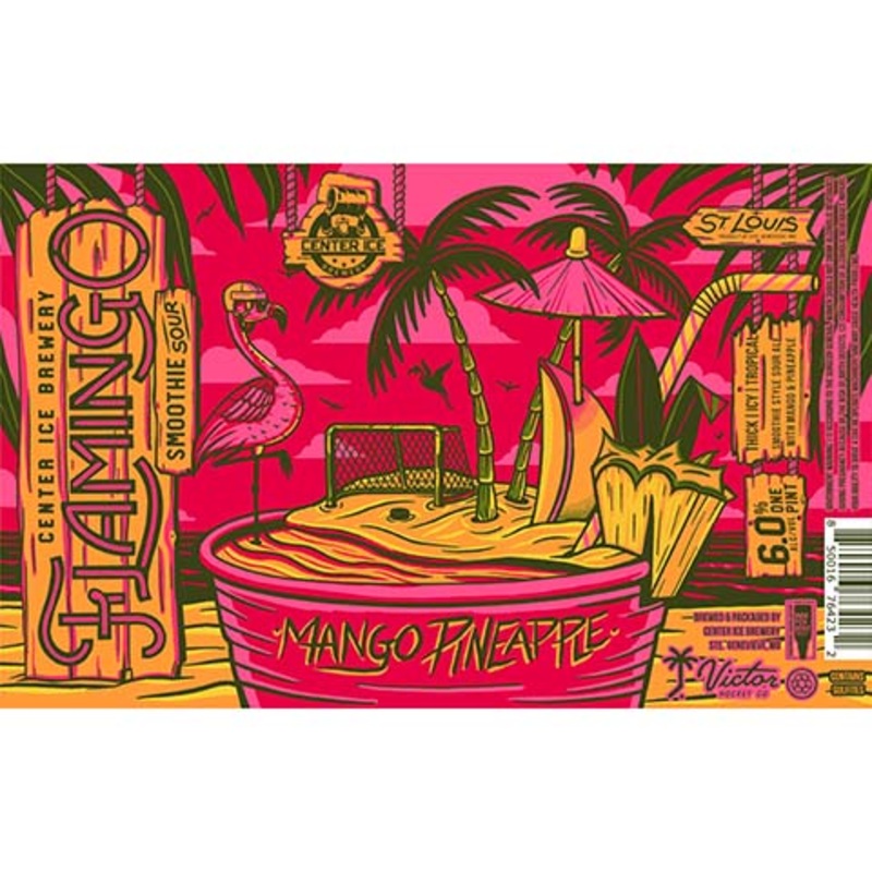 Center Ice Flamingo Mango Pineapple Smoothie Sour 16OZ SINGLE CAN