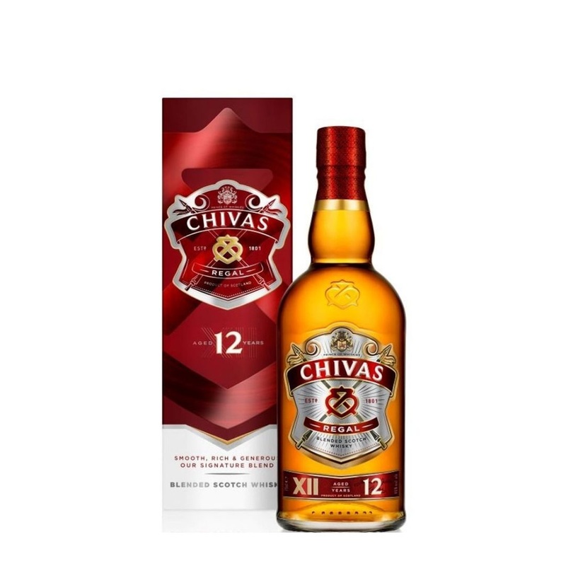 Chivas Regal Scotch Whisky Scotland 12 Year Old Blended Whisky 750mL