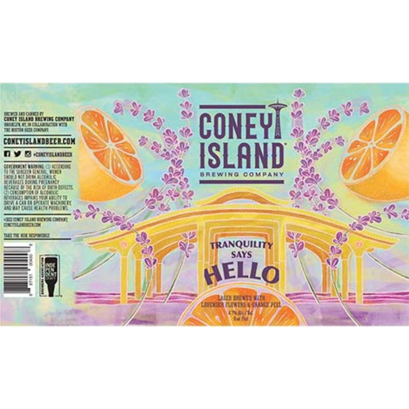 Coney Island Tranquility Says Hello Lager 16OZ SINGLE CAN
