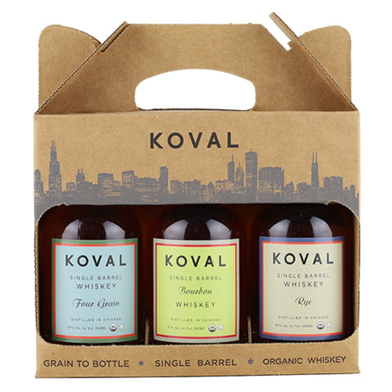 Koval Assorted Whiskey Gift Set 3 x 200ML BTL