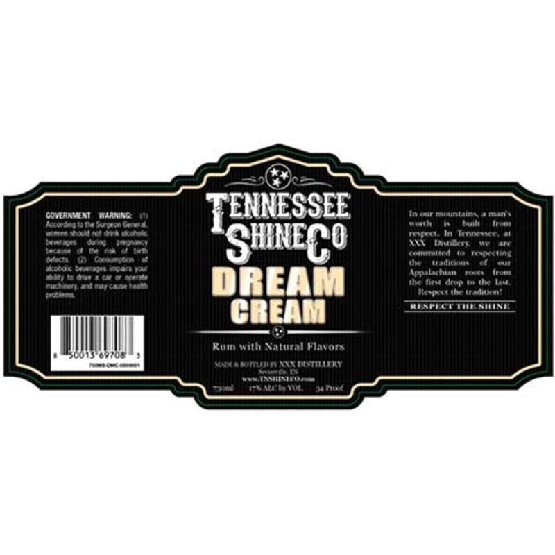 Tennessee Shine Dream Cream Rum 750ML BTL