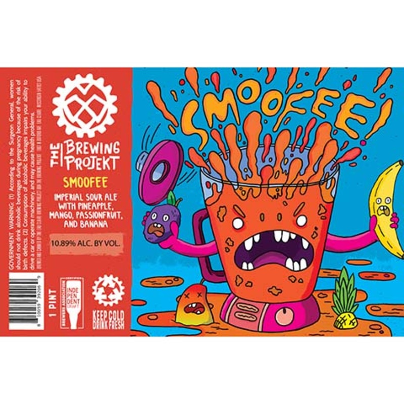 The Brewing Projekt Smoofee Imperial Sour Ale (pineapple. mango, passionfruit and banana) 16OZ SINGLE CAN