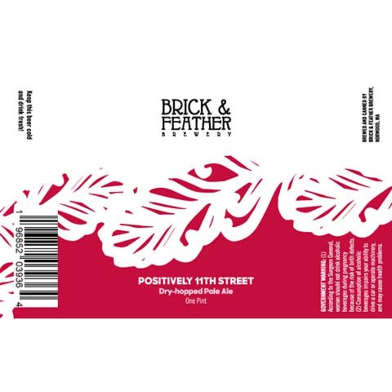 Brick & Feather Positively 11th Street Pale Ale 16OZ SINGLE CAN