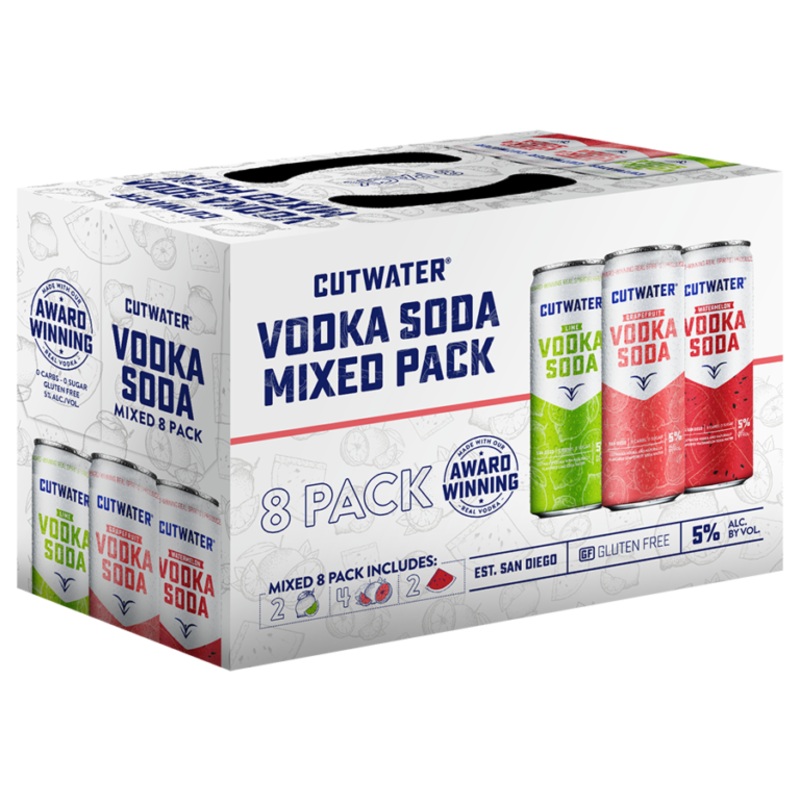 Cocktail Cutwater 8pk Classic Vodka Soda
