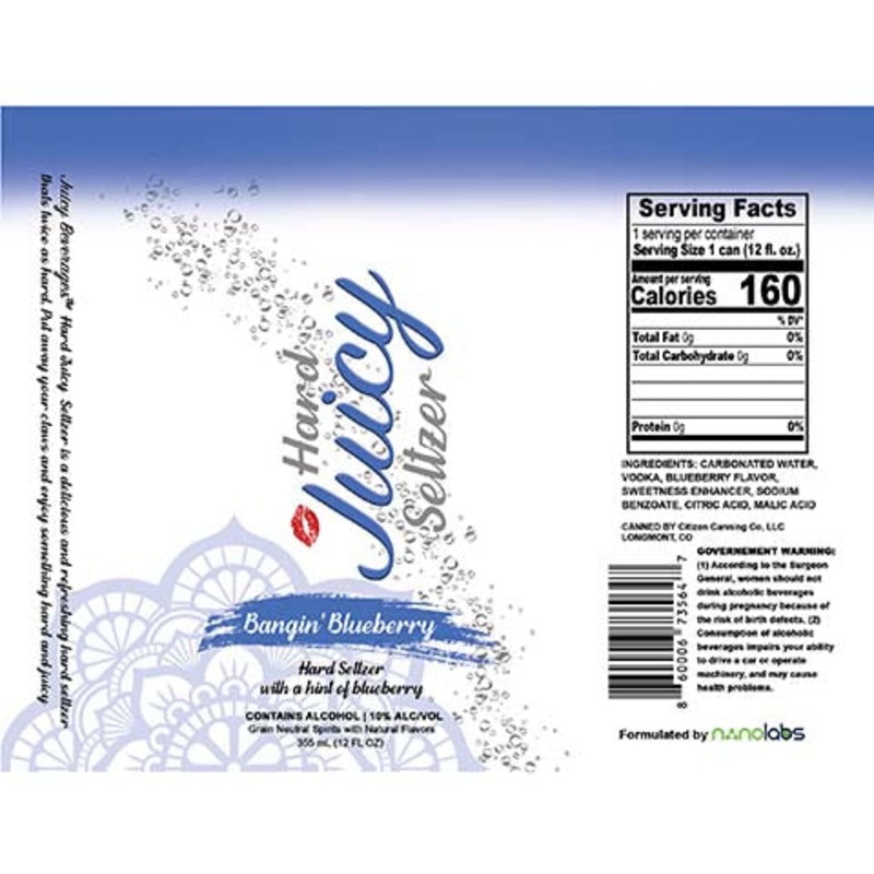 Juicy Bangin’ Blueberry Hard Seltzer 12OZ SINGLE CAN